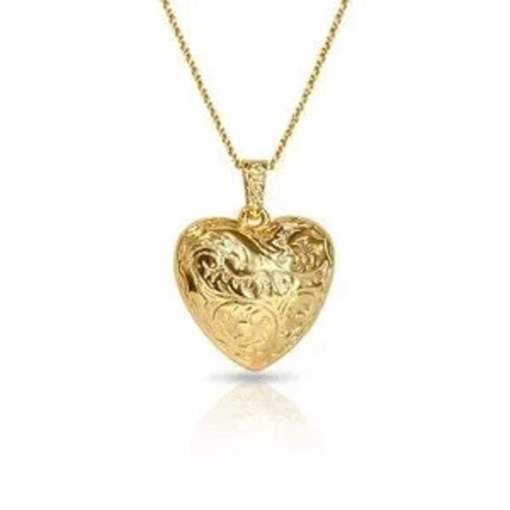 Gold Heart Pendant Necklace
